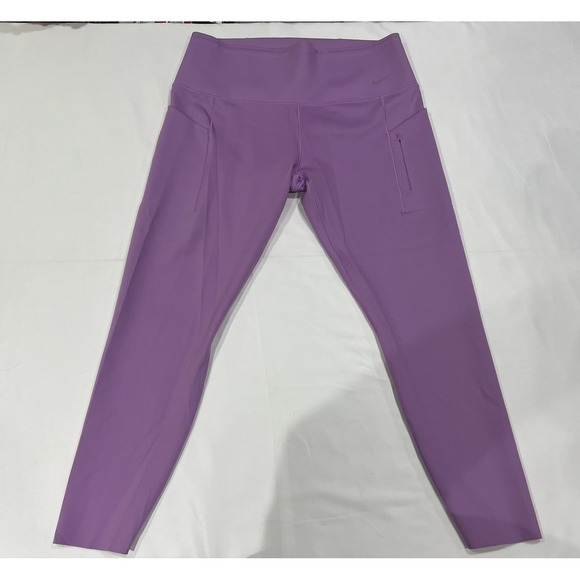 Nike Pants - Nike Go Firm Leggings Womens XXL Purple High Waist Pockets Activewear Gym